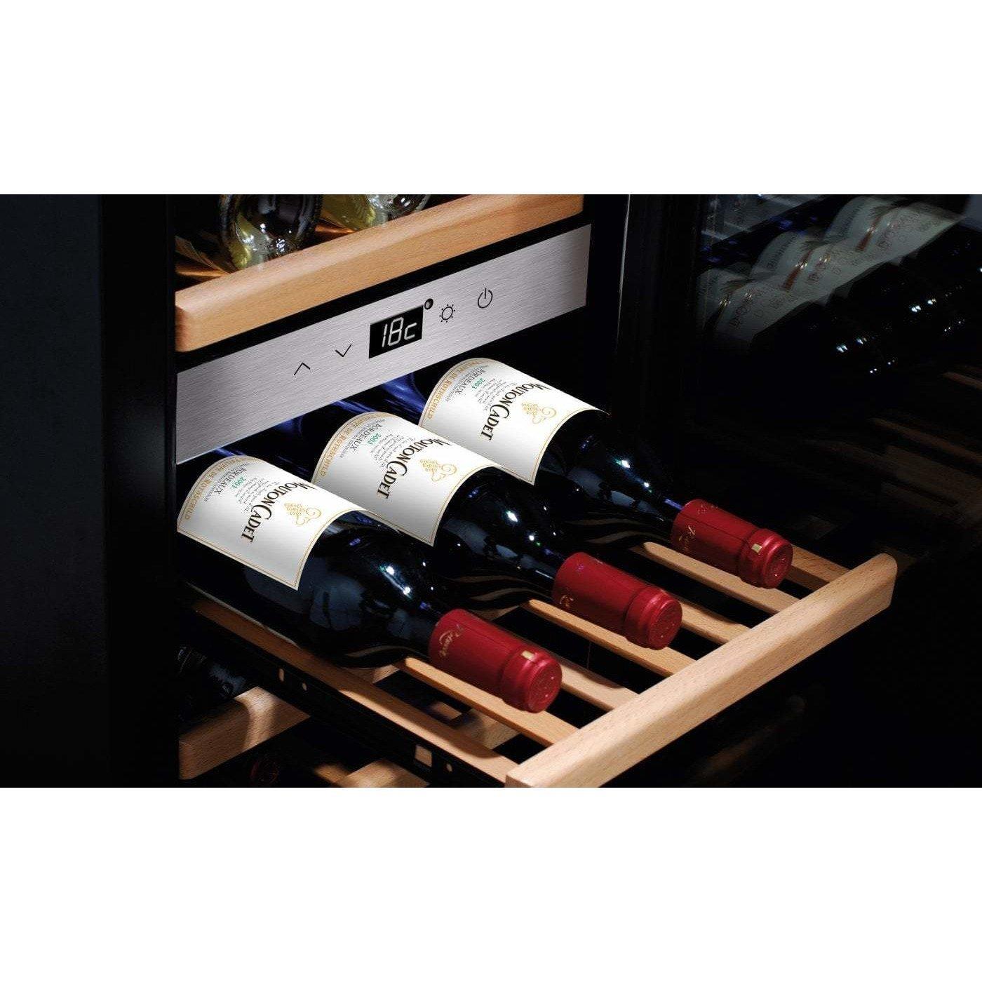 CASO WineComfort 24 - Freestanding Dual Zone Wine Cabinet - 24 bottles - 395mm Wide - winestorageuk