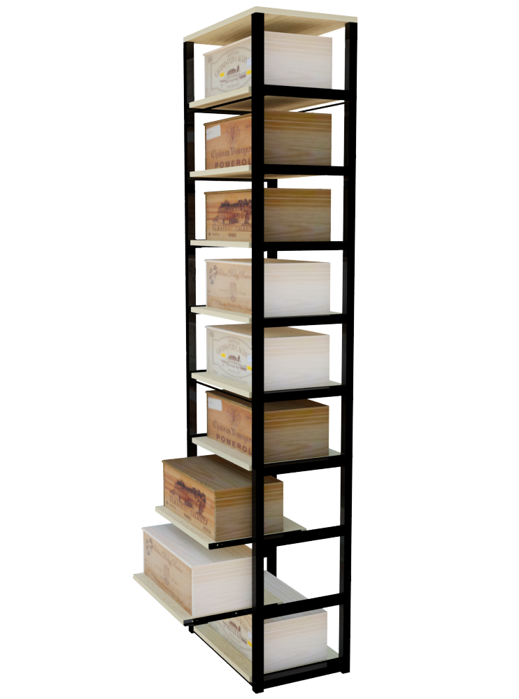 Metal wine case compact storage unit