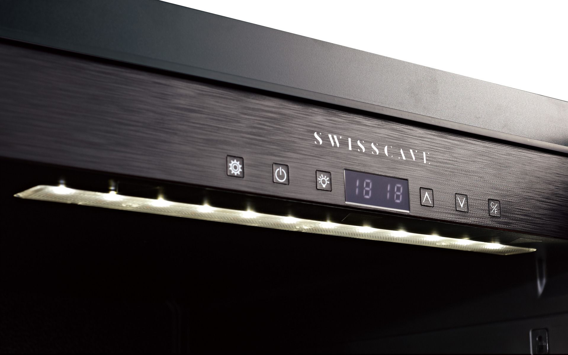Swisscave WLB-160DF - Black Edition Dual Zone - Built in Wine Cabinet (40-50 BOT) - 595mm Wide - winestorageuk