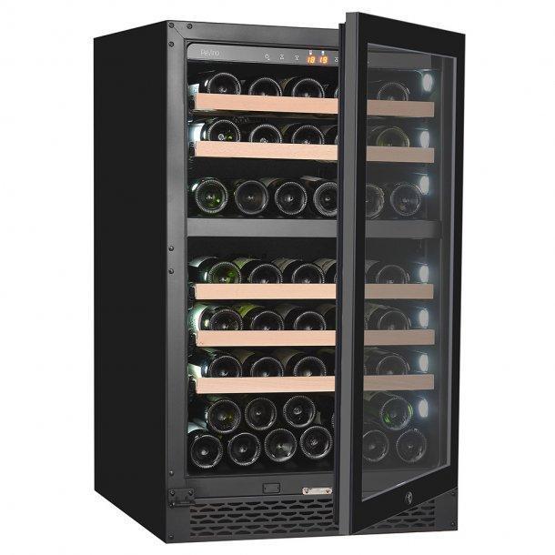 Pevino PNG88D-HHB Wine Fridge - 88 bottle - Built In - Dual Zone Wine Cooler - 595mm Wide - Black - winestorageuk
