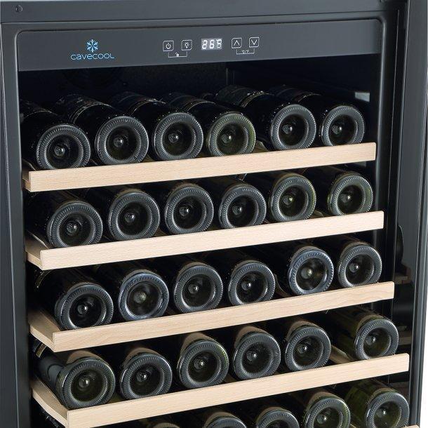 CaveCool Affection Jargon Wine Fridge - 54 bottles - Single Zone Built In Wine Cooler - Black - 595mm Wide - winestorageuk