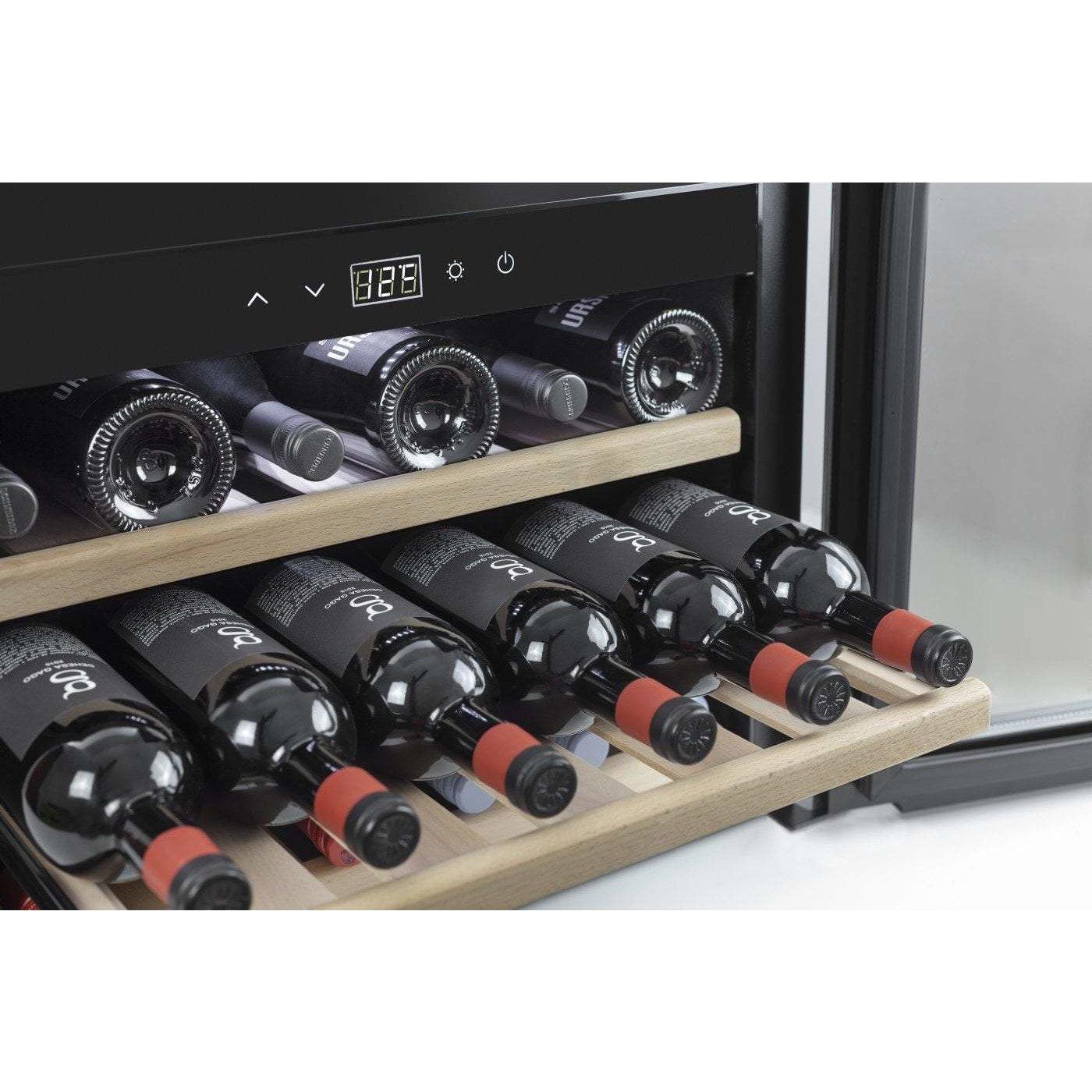CASO WineSafe 18 EB Inox 629- Integrated Single Zone Wine Cooler / Wine Fridge - 18 bottles - 590mm Wide - winestorageuk