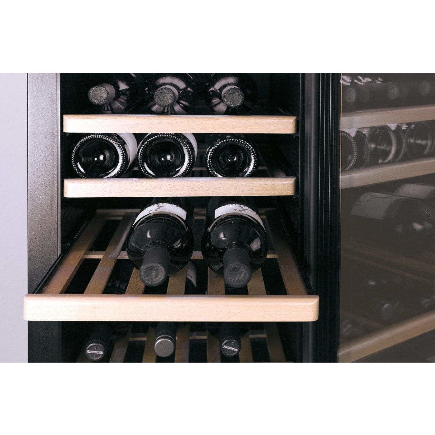 CASO WineComfort 126 665 - Freestanding Dual Zone Wine Cabinet - 126 Bottles - 595mm Wide - winestorageuk