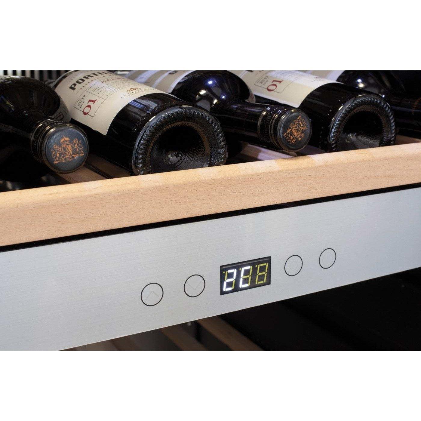 CASO WineComfort 126 665 - Freestanding Dual Zone Wine Cooler / Wine Fridge - 126 Bottles - 595mm Wide - winestorageuk