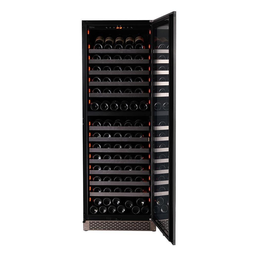 Pevino - PNG180D-HHSS - Freestanding Dual Zone Wine cooler / Wine Fridge - Stainless steel front - 190 bottles - 595mm Wide - winestorageuk