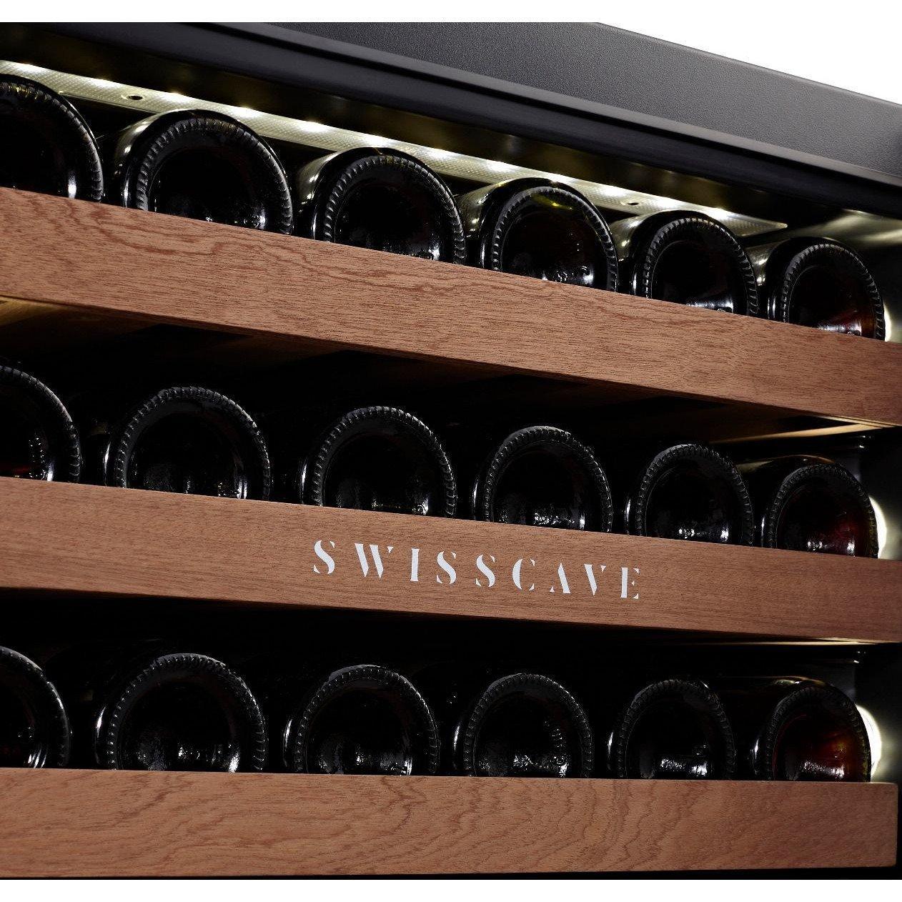 Swisscave - Kitchen Integrated - Dual Zone Wine Cabinet - WLI-160DF (42 BOT) - winestorageuk