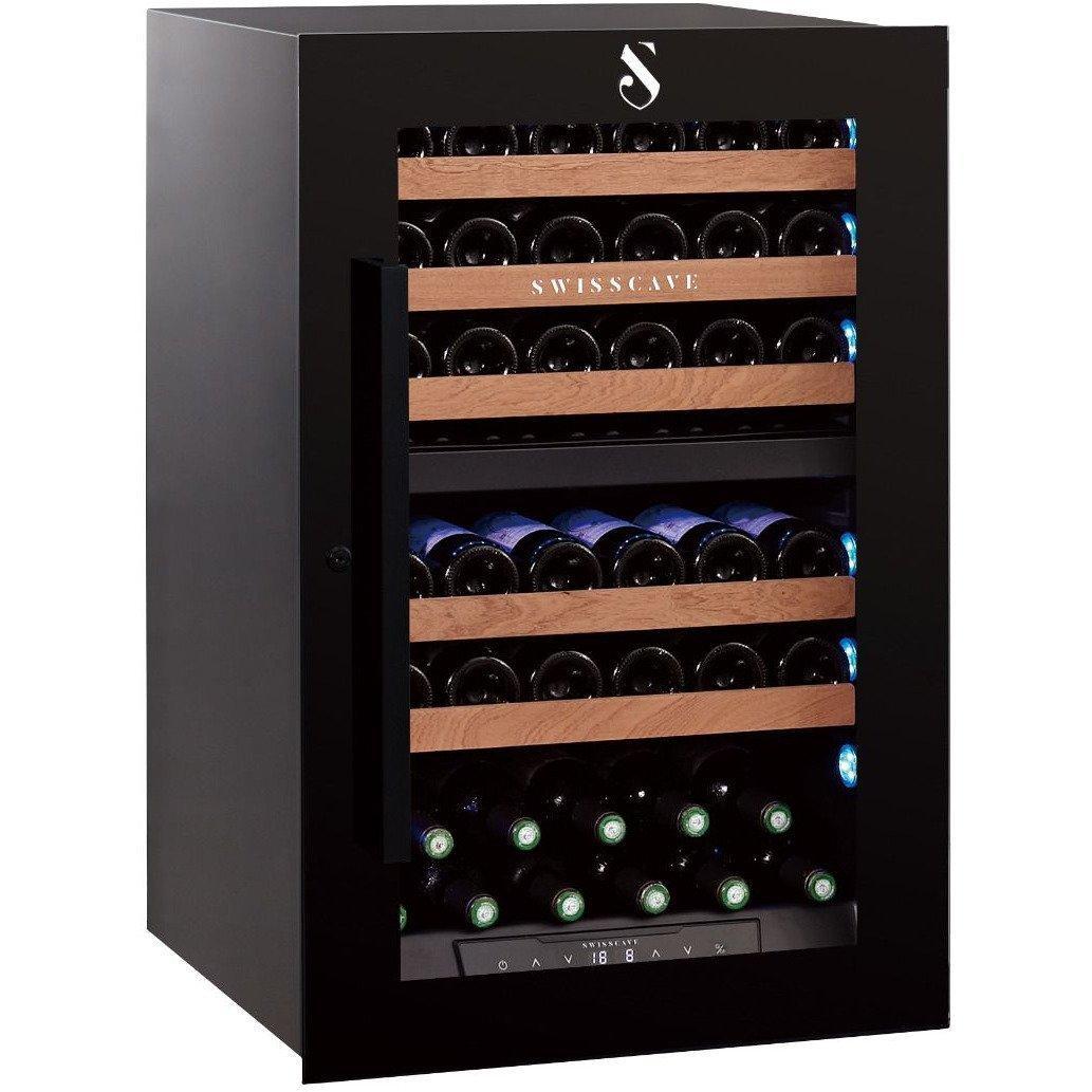 Swisscave - Kitchen Integrated - Dual Zone Wine Cabinet - WLI-160DF (42 BOT) - winestorageuk
