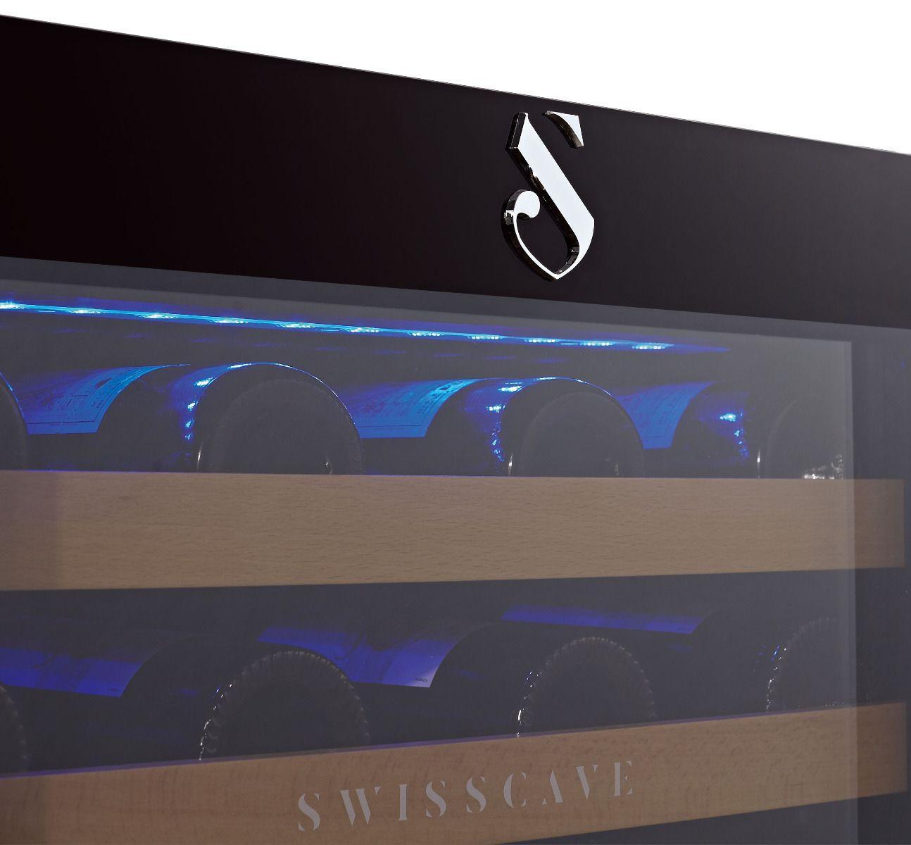 Swisscave - WL155DF - Classic Edition Dual Zone Wine Cabinet (40-50 BOT) - winestorageuk
