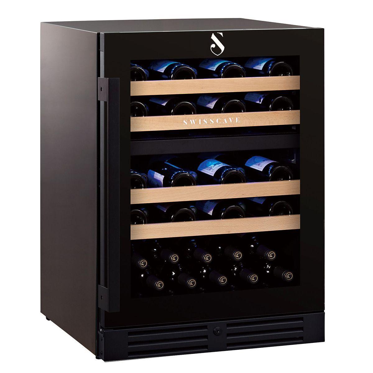 Swisscave - WL155DF - Classic Edition Dual Zone Wine Cabinet (40-50 BOT) - winestorageuk