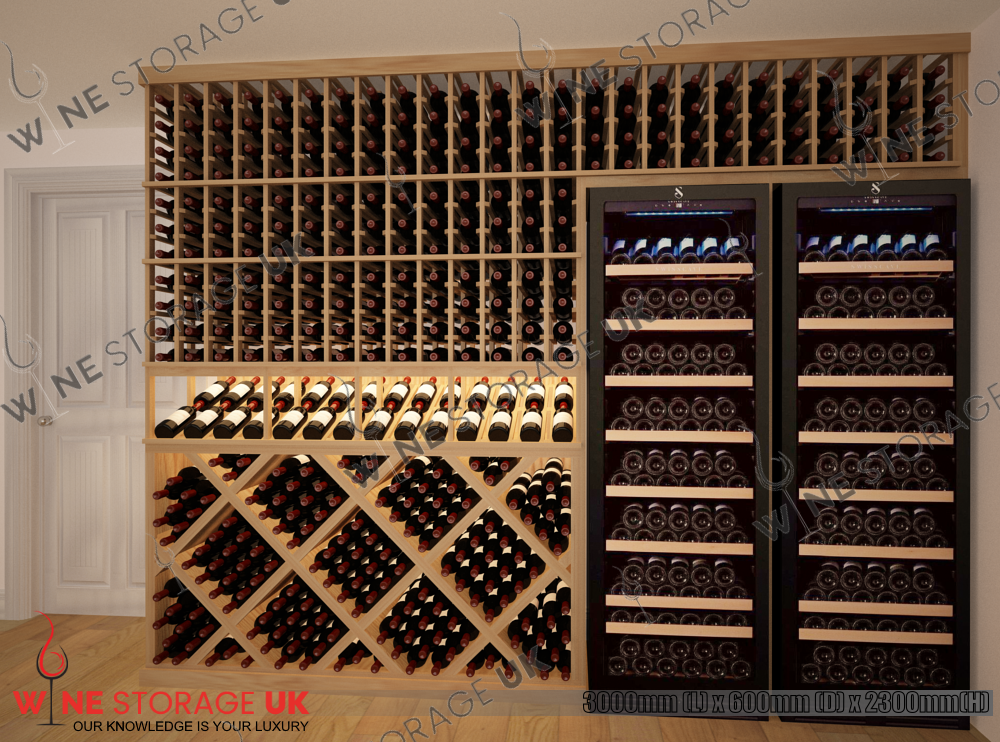 Swisscave WLI-90DF Premium Kitchen built-in wine cooler (27-29 BOT) - 60cm
