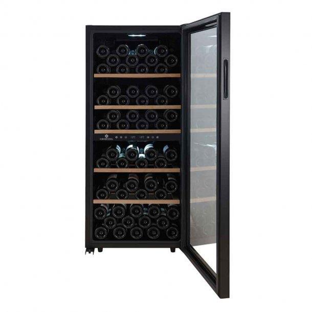 Cavecool Chill Sapphire Wine Fridge - 102 bottles - Dual zone Wine cooler  - Black - winestorageuk