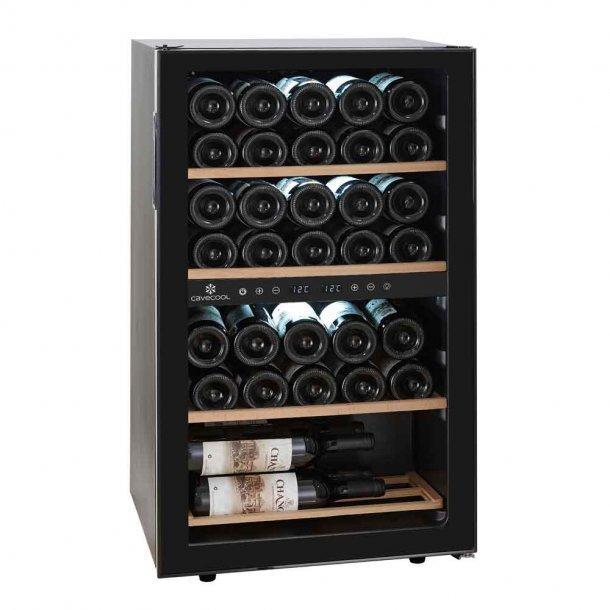 Cavecool Chill Topaz Wine Fridge - 62 bottles - Dual zone wine cooler - Black - winestorageuk