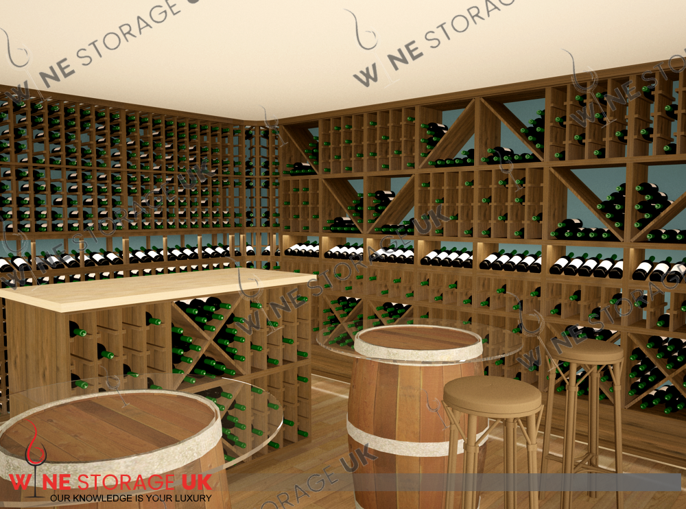Sommelier Wine racks™ complete cellar system of fully assembled modu Winestorageuk Ltd