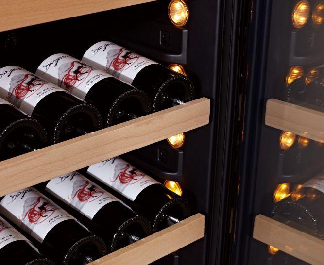 Swisscave WLB-360DF - Dual Zone Wine Cabinet (112 - 135 BOT) - 595mm Wide - winestorageuk